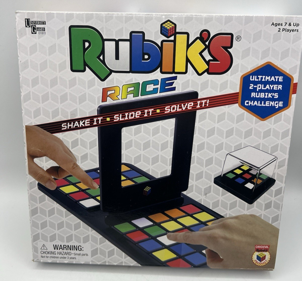 Rubik's Race Board Game 2 Player Puzzle Challenge Complete University Games New